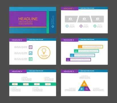 Infographic elements for presentation templates. イラスト素材
