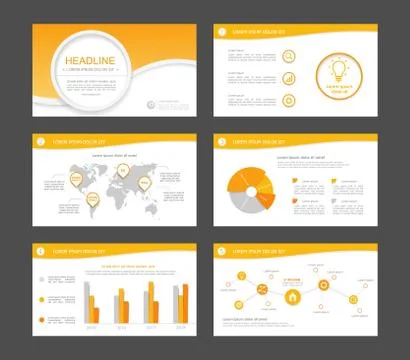 Infographic elements for presentation templates. Stock Illustration