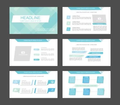 Infographic elements for presentation templates. 库存插图