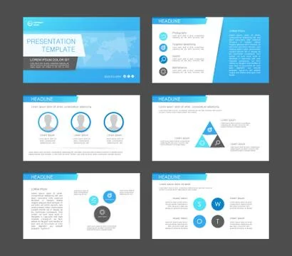 Infographic elements for presentation templates. 库存插图