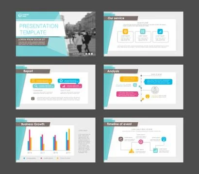 Infographic elements for presentation templates. 스톡 일러스트