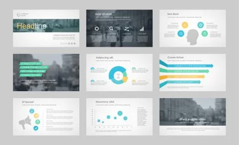Infographic elements for presentation templates. Stock Illustration