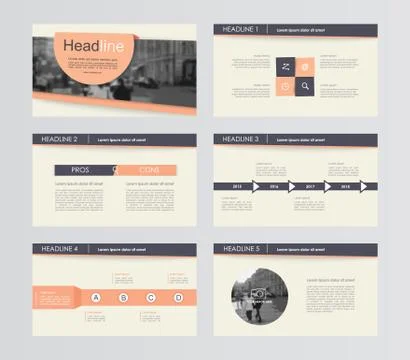 Infographic elements for presentation templates. Stock Illustration