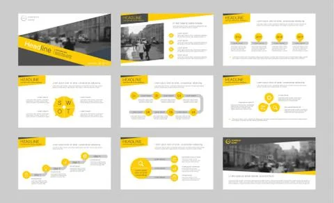 Infographic elements for presentation templates. イラスト素材