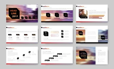 Infographic elements for presentation templates. 스톡 일러스트
