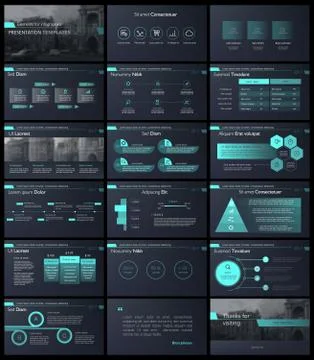 Infographic elements for presentation templates. 库存插图
