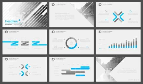 Infographic elements for presentation templates. Illustrazione stock