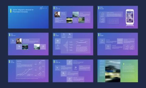Infographic elements for presentation templates. 스톡 일러스트