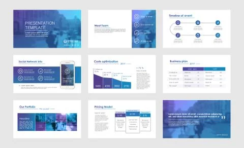 Infographic elements for presentation templates. 库存插图