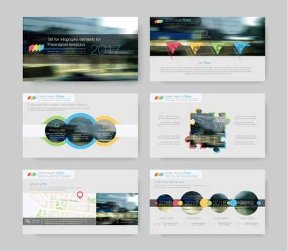 Infographic elements for presentation templates. 스톡 일러스트