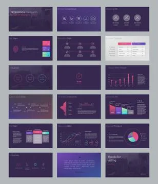 Infographic elements for presentation templates. Illustrazione stock