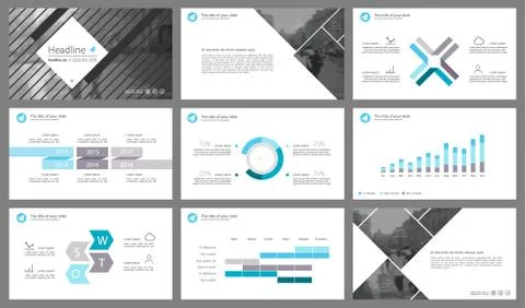 Infographic elements for presentation templates. 스톡 일러스트