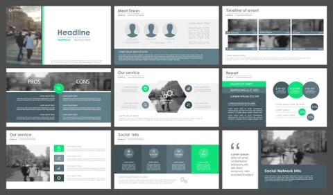 Infographic elements for presentation templates. Stock Illustration