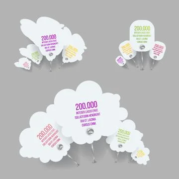 Infographic elements set in 3 options or 12 steps for brochure template Stock Illustration