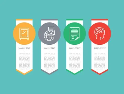 Infographic Elements Set Text Vector Illustration Stock Illustration