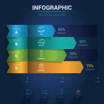 Infographic Elements - Simple Bar Chart Stock Illustration