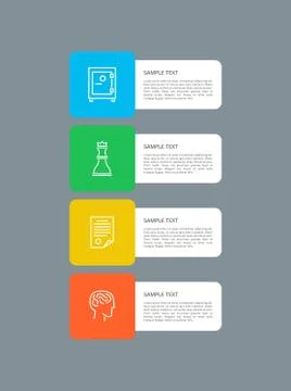 Infographic Elements Squared Vector Illustration Stock Illustration