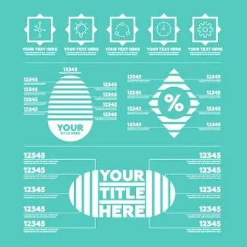 Infographic elements. Steps, icons and charts 库存插图