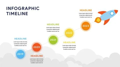 Infographic elements for steps, timeline, workflow Stockillustratie