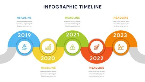 Infographic elements for steps, timeline, workflow Stockillustratie
