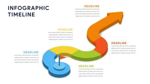 Infographic elements for steps, timeline, workflow Stock Illustration