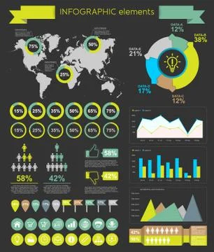 Infographic elements template Stock Illustration