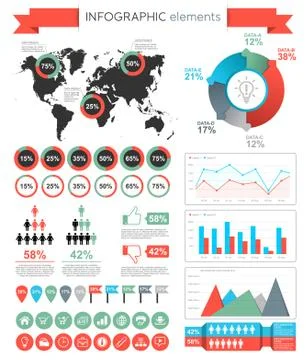Infographic elements template Stock Illustration