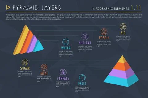 Infographic Elements Vol.1 - Pyramid Layers Stock Illustration