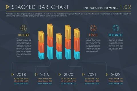 Infographic Elements Vol.1 - Stacked Bar Chart Stock Illustration