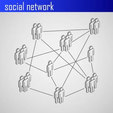 Infographic elements for web or print design with social network icons Stock Illustration