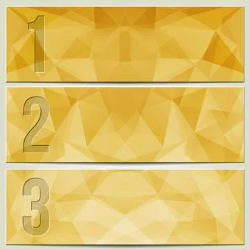 Infographic enumerated modern presentation banner set Stock Illustration