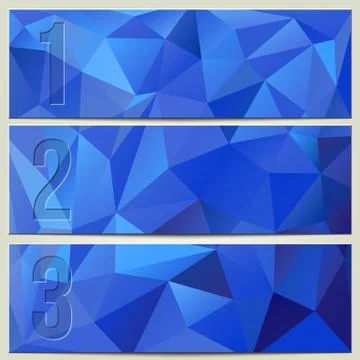 Infographic enumerated modern presentation blue banner set Illustrazione stock