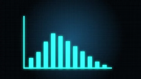 Infographic Financial Business down chart animation Isolated on Black Background Stock Footage 320836736