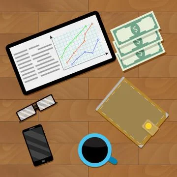 Infographic financial document Illustrazione stock