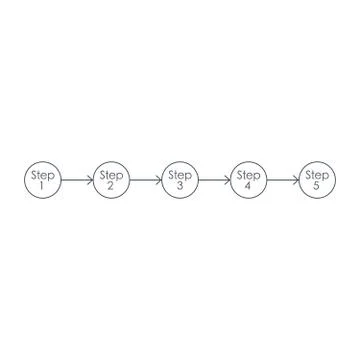 Infographic five step Timeline arrows and circles. Stock Vector illustration  스톡 일러스트