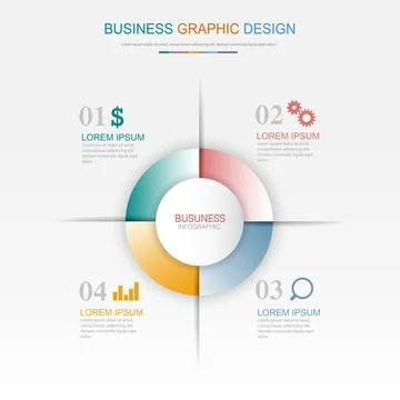 Infographic flat vector design element  illustration for web banner or presen Stock Illustration