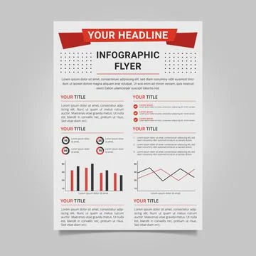 Infographic flyer design template Stock Illustration