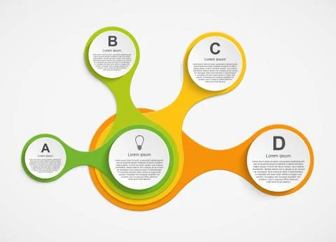 Infographic in the form of metabolic. Design elements. Stock Illustration