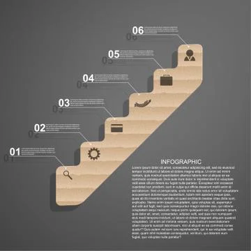 Infographic in the form of steps staircase design concept. Stock Illustration