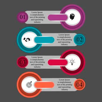 Infographic four steps Stock Illustration