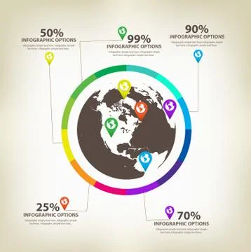Infographic global Design Elements Vector Stockillustratie