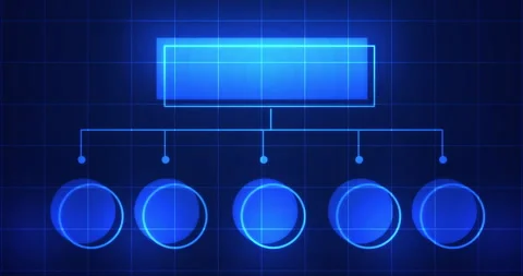 Infographic glowing hologram with empty space for text 4K bg Stock Footage 314876649