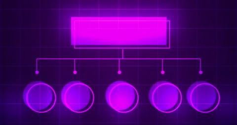 Infographic glowing hologram with empty space for text 4K bg Stock Footage 314876816