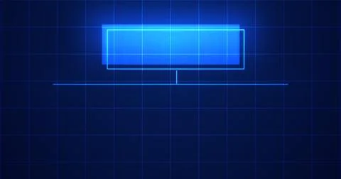 Infographic glowing hologram with empty space for text bg. Business hierarc.. Illustrazione stock