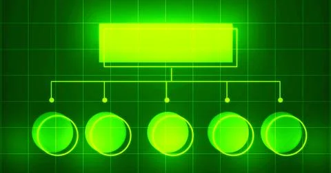 Infographic glowing hologram with empty space for text bg. Business hierarc.. Illustrazione stock