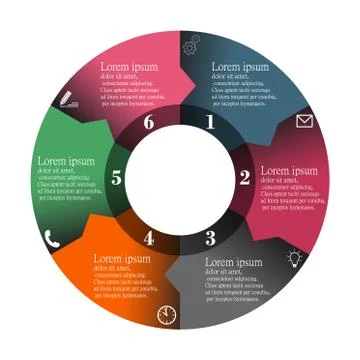 Infographic graphic modern elements data visualization vector circle color is Illustrazione stock