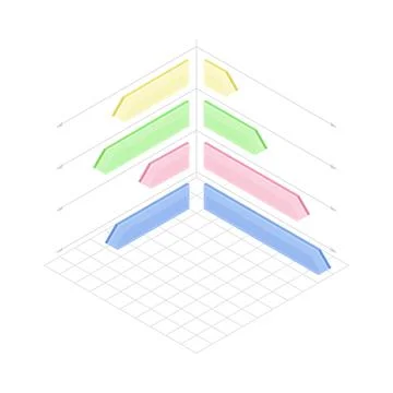 Infographic as Graphic Visual Representation of Information or Data Isometric Illustrazione stock
