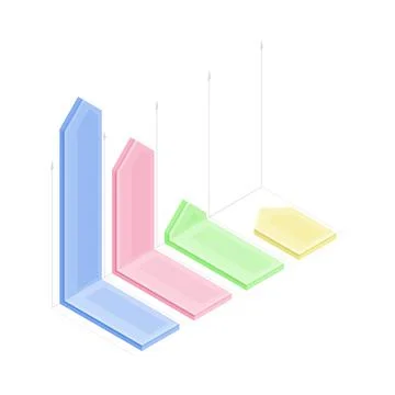 Infographic as Graphic Visual Representation of Information or Data Isometric Illustrazione stock