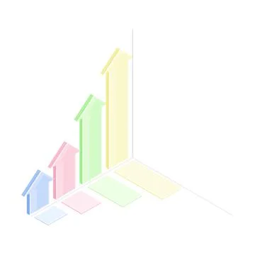 Infographic as Graphic Visual Representation of Information or Data Isometric Illustrazione stock