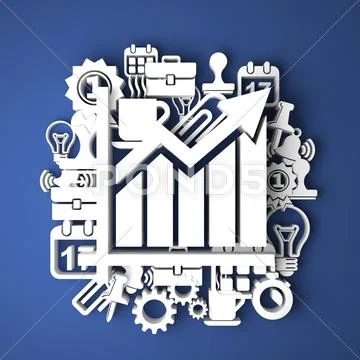 Infographic The Growth. Business Concept. Stock Illustration